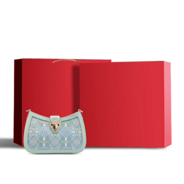 4_Song_Brocade_Leather_Green_Shoulder_Bag_Badayun_Pattern_FJ270038-2 4_Song_Brocade_Leather_Green_Shoulder_Bag_Badayun_Pattern_FJ270038-2