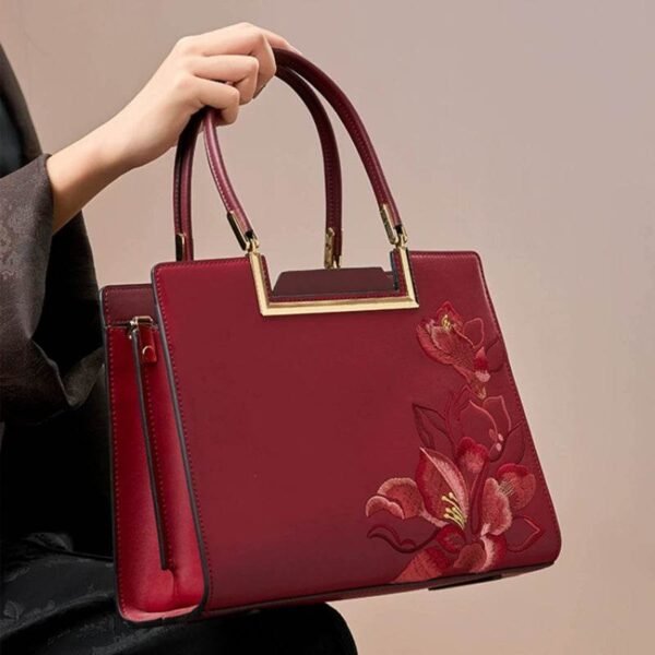 97_Sinocultural_Embroidery_Leather_Red_Tote_Bag_Magnolia_Women_s_Handbag 97_Sinocultural_Embroidery_Leather_Red_Tote_Bag_Magnolia_Women_s_Handbag