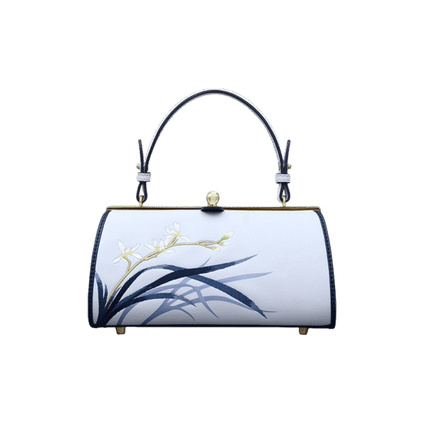 P120117-Embroidery_Leather_Blue_Barrel_Bag_Orchid_Cylinder_Chain_Handbag P120117-Embroidery_Leather_Blue_Barrel_Bag_Orchid_Cylinder_Chain_Handbag