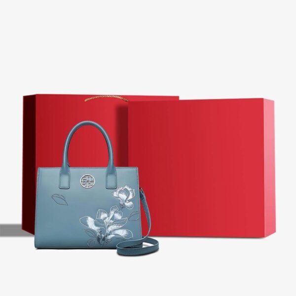 P120437_2-Embroidery_Leather_White_Commuting_Handbag_Orchid_with_Scarf P120437_2-Embroidery_Leather_White_Commuting_Handbag_Orchid_with_Scarf