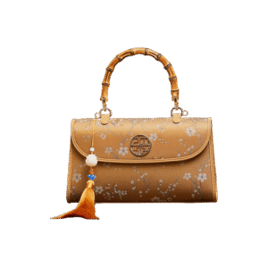 Song Brocade Silk Bamboo Handle Handbag