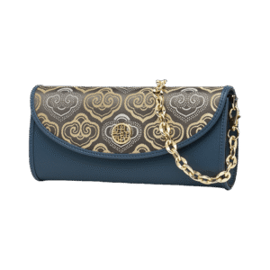 Embroidery Leather Clutch Bag Auspicious Cloud Designer Handbag