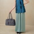 Zhuang-Brocade-Embroidered-Handbag-Model-Front-View