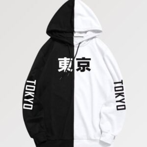 Black and White Japanese Hoodie 'Tokyo'