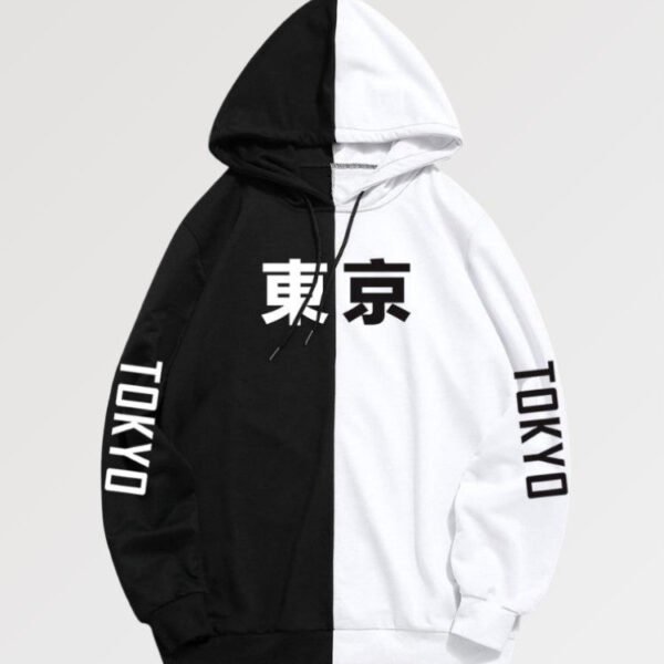 白黒パーカー-東京 black-and-white-japanese-hoodie-tokyo
