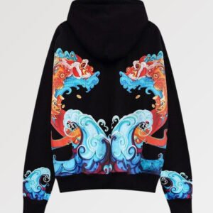 Colorful Japanese Hoodie 'Tatsumaki'