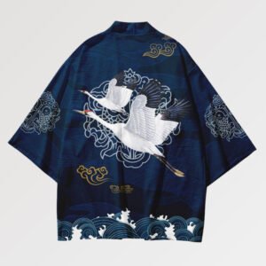 Crane Pattern Haori 'Hanami'