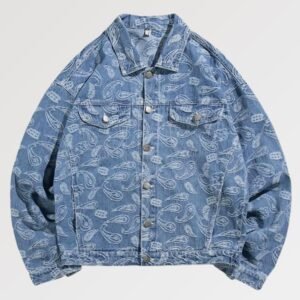 Denim Jacket Paisley Design 'Shigeaki'